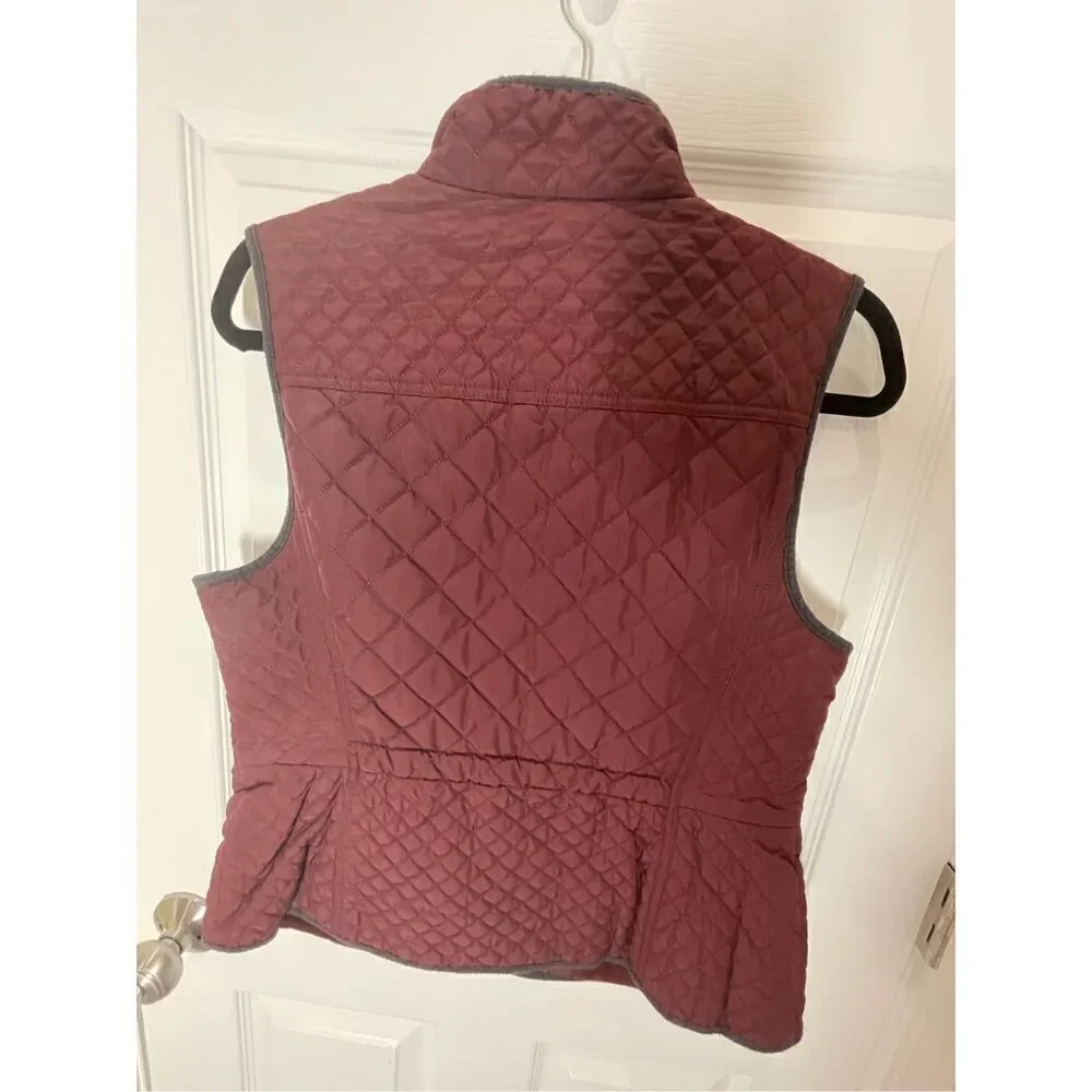 Talbots women’s burgundy vest size medium